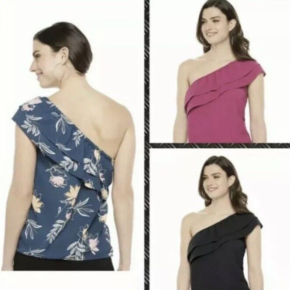 Women's Apt. 9® Ruffled One-Shoulder Top, Ruffle Blouse, Sexy Top NWT